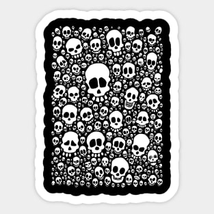 Skull and Crossbones Pile Sticker